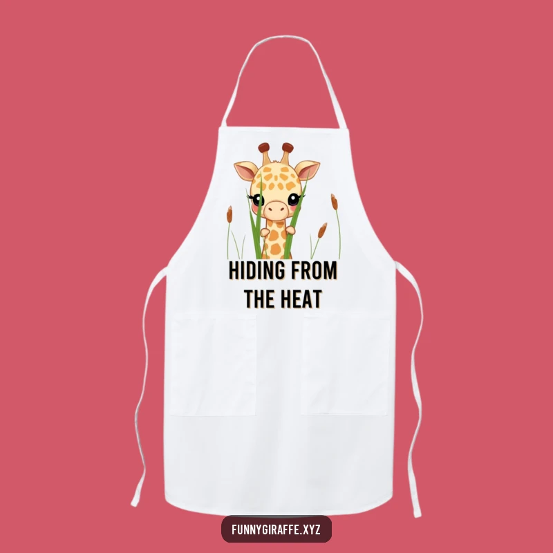Funny Shy Giraffe Apron - Cook with a Hidden Smile