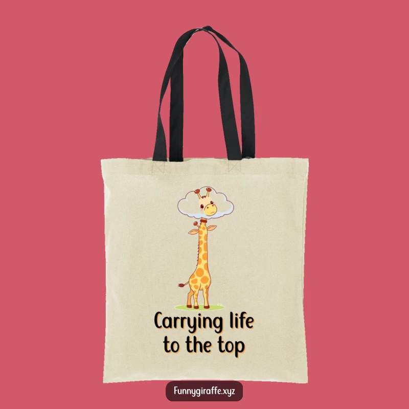 Funny Kawaii Giraffe Tote Bag: Hilarious Long Neck Reach