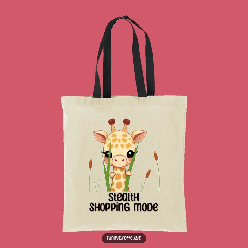 Funny Shy Giraffe Tote Bag - Carry Your Essentials Discreetly